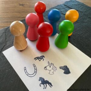 Mini-Stempel Herr Pferd